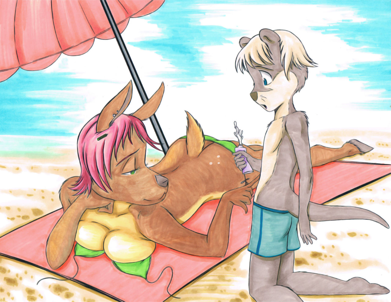 Jane at the Beach page 1 full