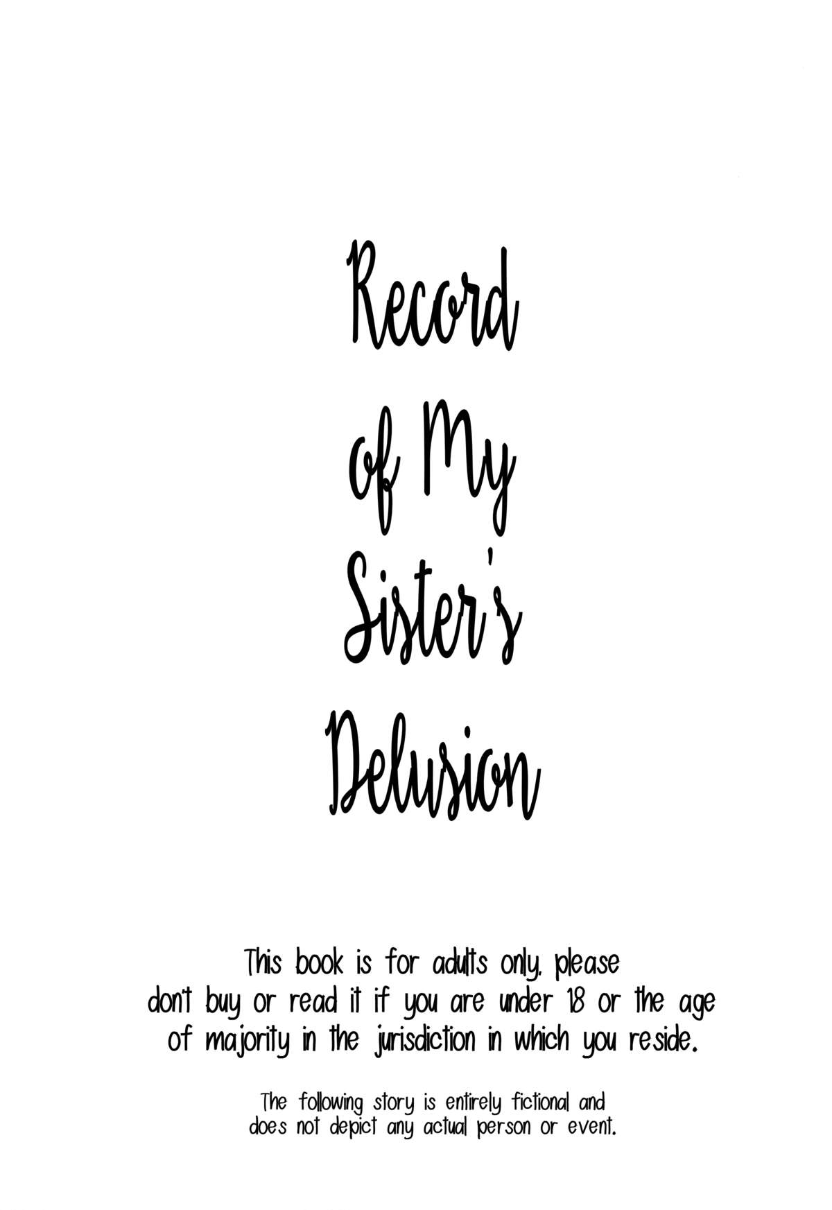 Imouto no Mousou Record | Record of My Sister's Delusion page 2 full