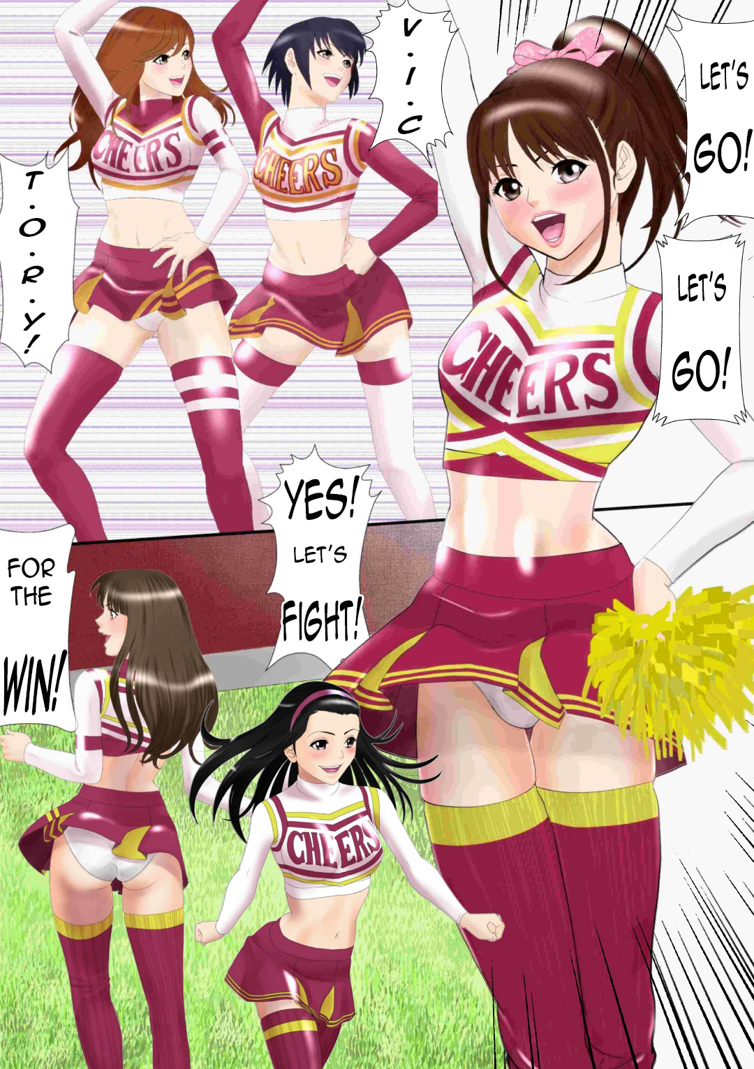 Picchipichi jk Cheergirl o Ossan-tachi no Seidorei ni Suru Houhou page 3 full