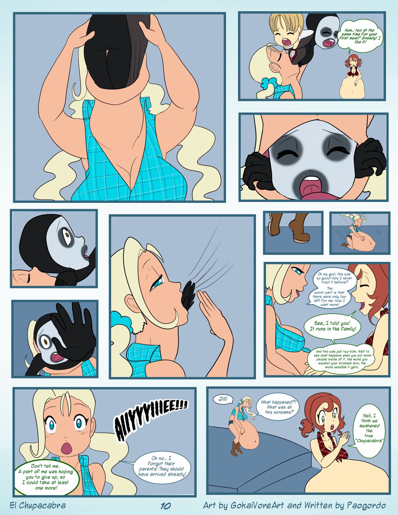 Jill and Samantha in 'El Chupacabra' page 10 full