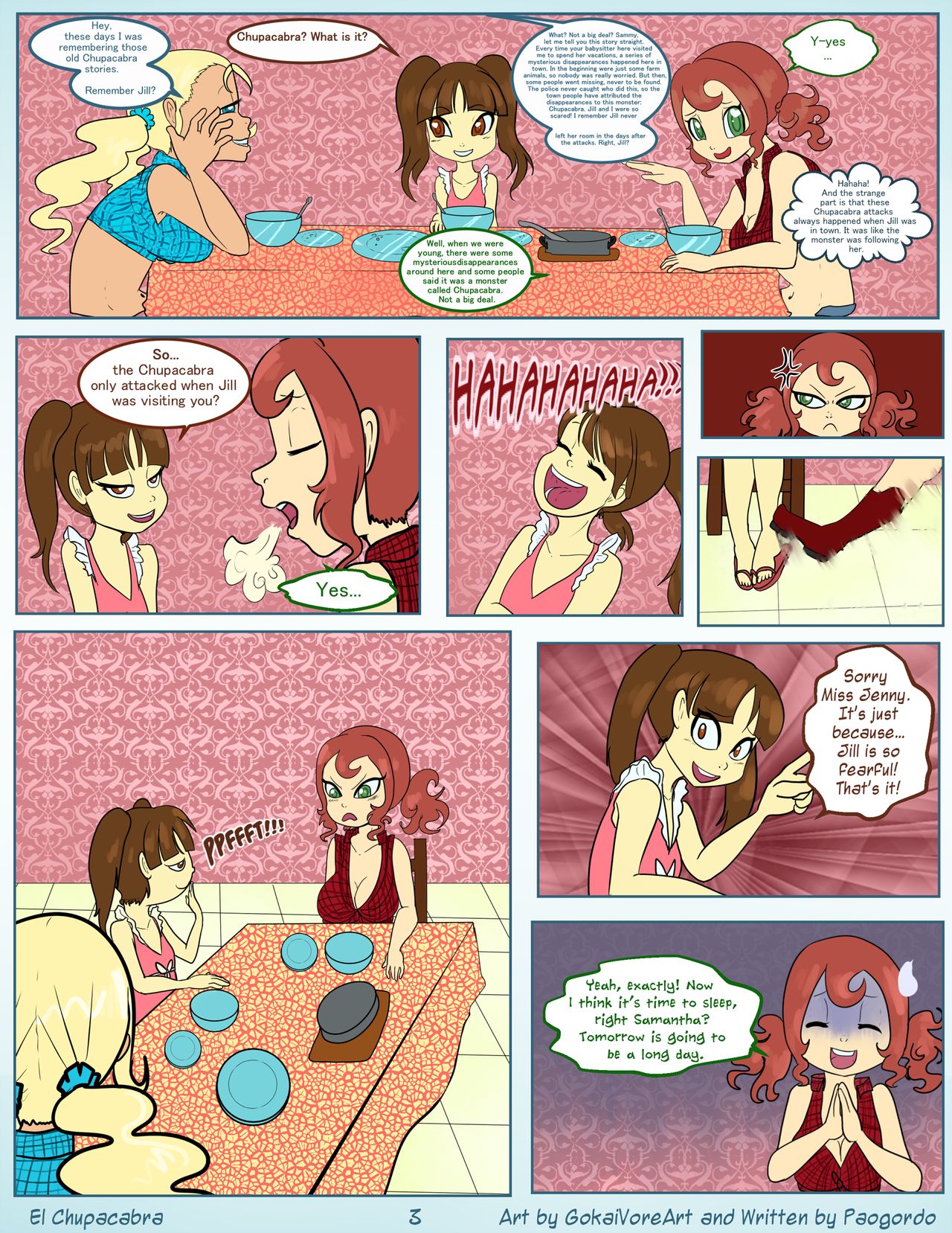 Jill and Samantha in 'El Chupacabra' page 3 full