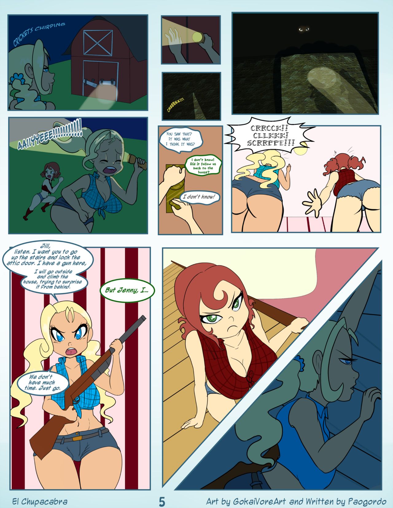 Jill and Samantha in 'El Chupacabra' page 5 full
