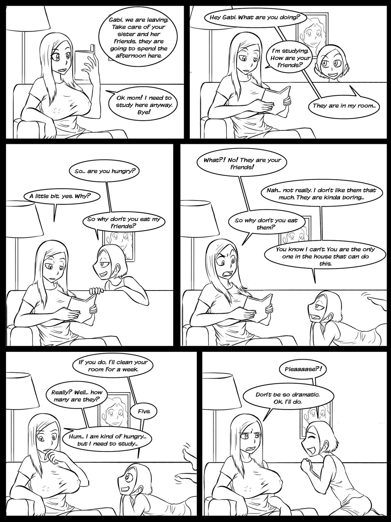 Gabi and Emily in 'Fun with friends' page 1 full