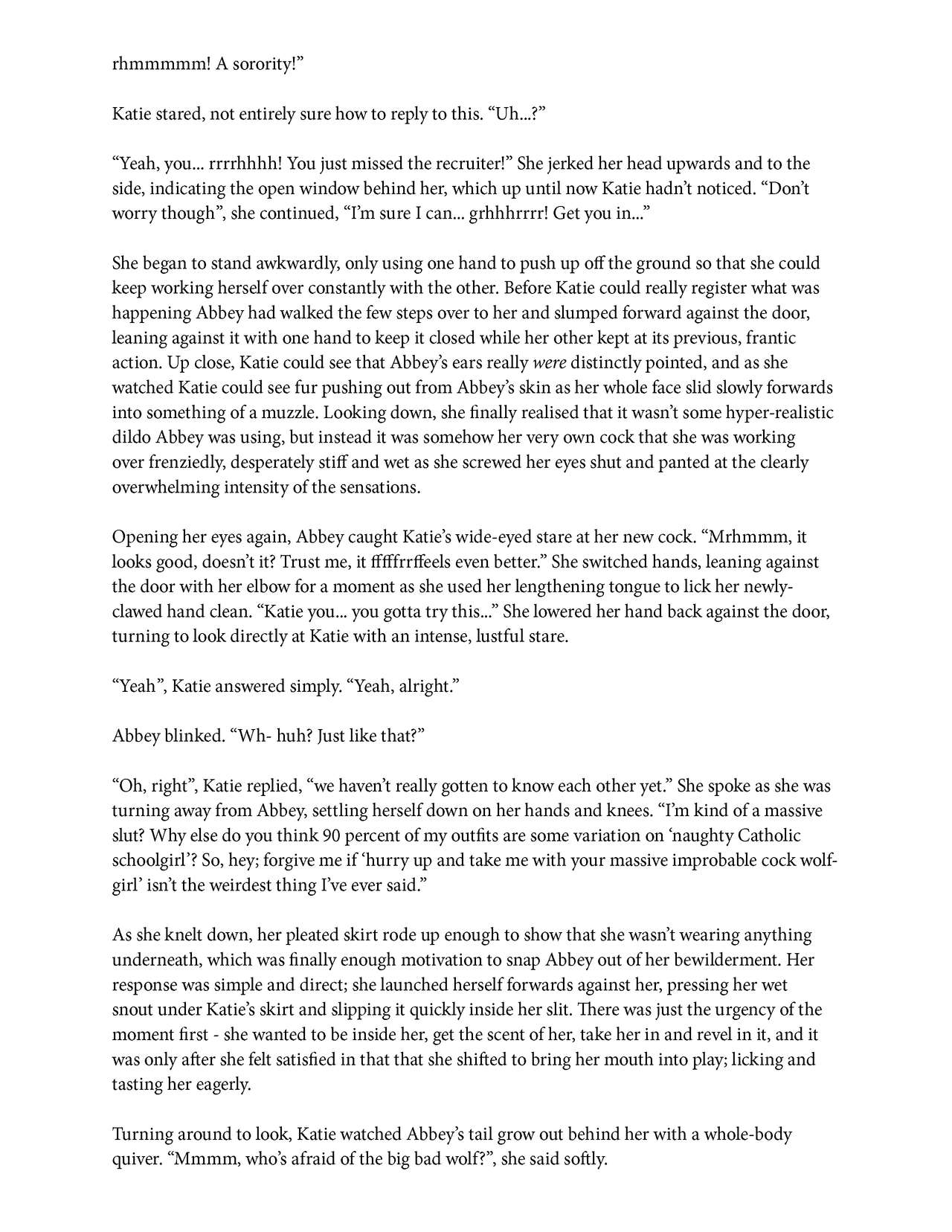 Futa Werewolves of the School Sorority page 4 full