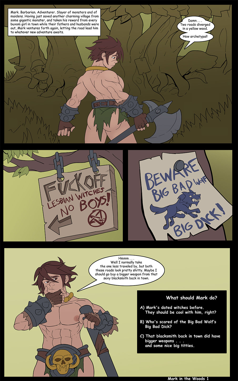 CYOA: Mark in the Woods page 1 full
