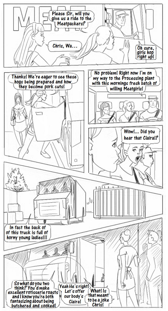 Meat Girls Ch. 1 - Visitors Day page 2 full