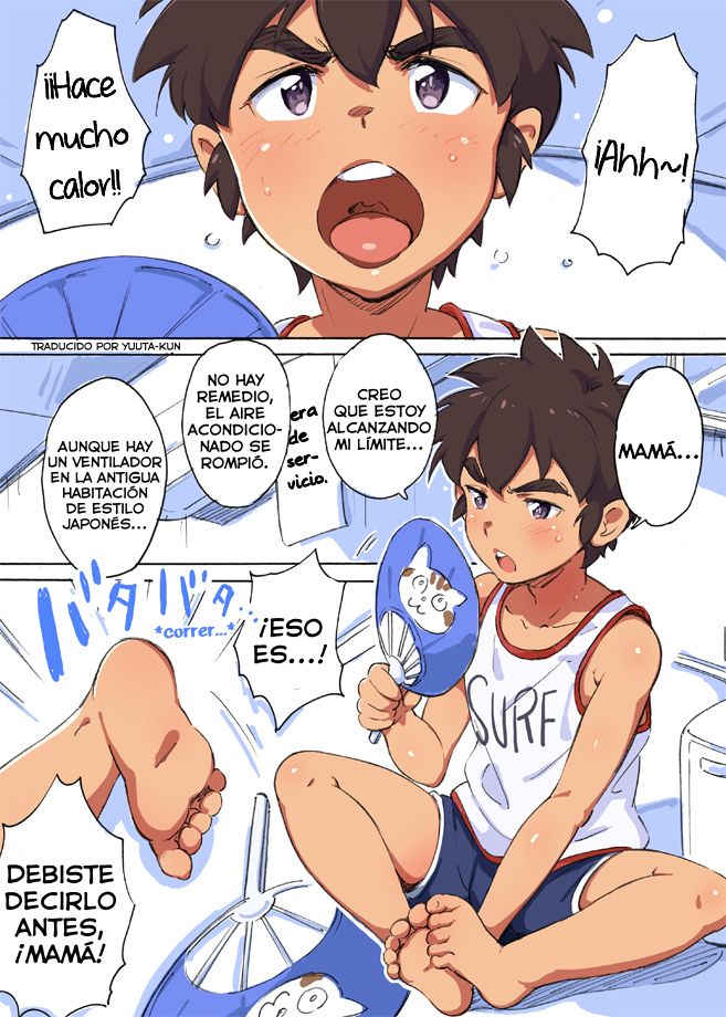 Zansho Omimai Manga "Shota VS Senpuuki" page 2 full