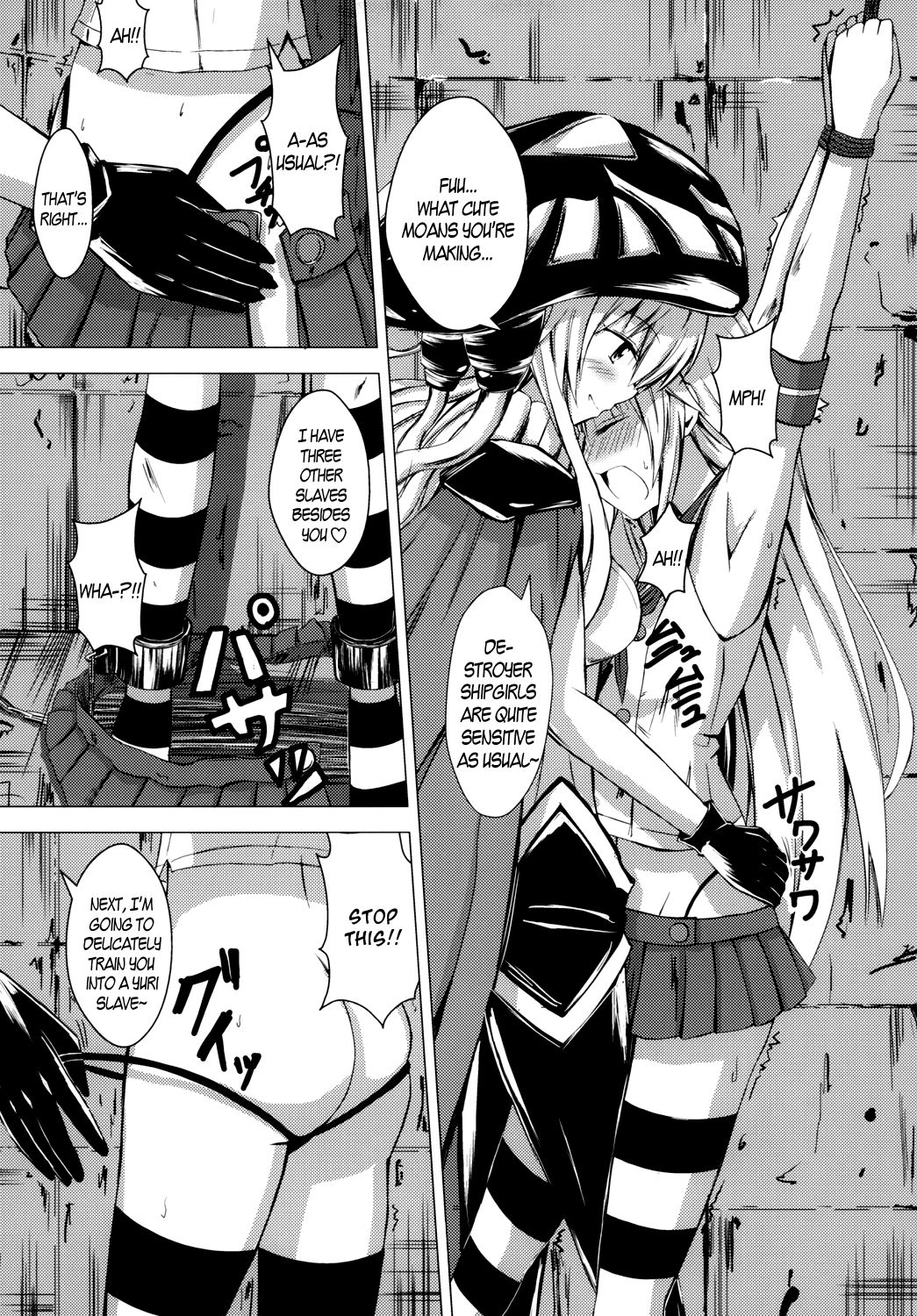 Kuubo Wo-Kyuu-chan no Shimakaze Yuri Dorei Choukyou 1 | Standard Carrier Wo-Class Shimakaze's Yuri Slave Training 1 page 8 full
