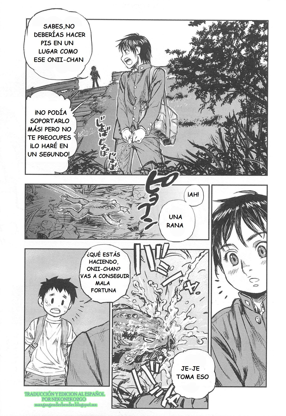 Kaeru no Tsura ni.... | en la cara de una rana... page 1 full