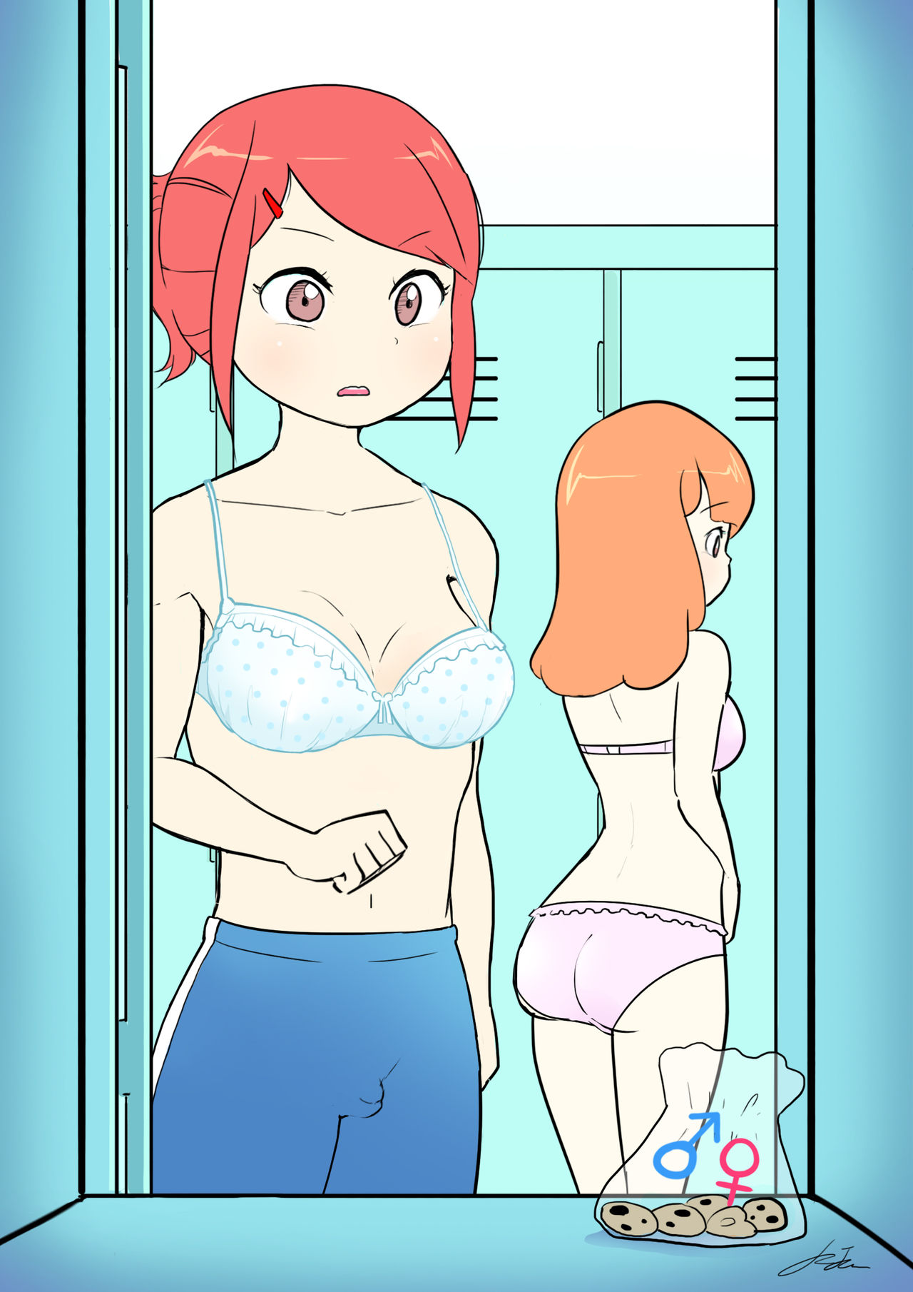 탈의실에서 남성전환 프로젝트 | Male conversion projects in the locker room page 4 full