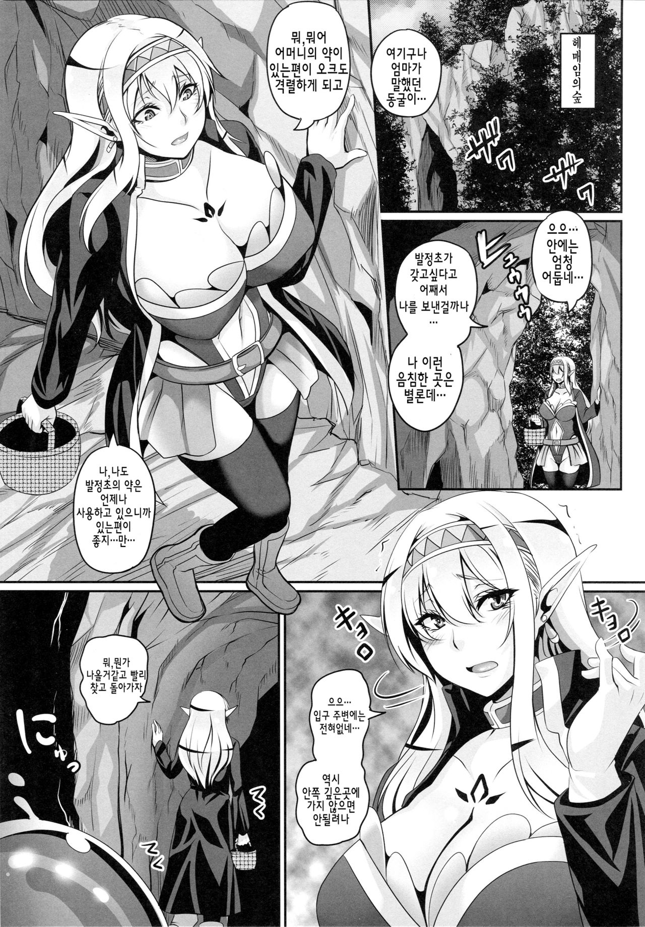 Inran Elf Musume to Slime | 음란 엘프 아가씨와 슬라임 page 5 full