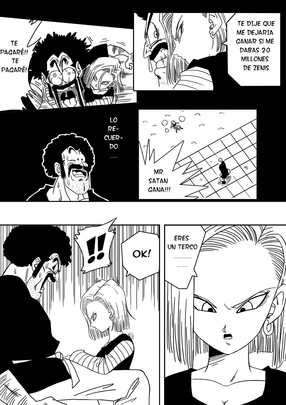 18-gou to Mister Satan!! Seiteki Sentou! | Numero 18 y Mr. Satan!! Relaciones sexuales entre luchadores! page 4 full