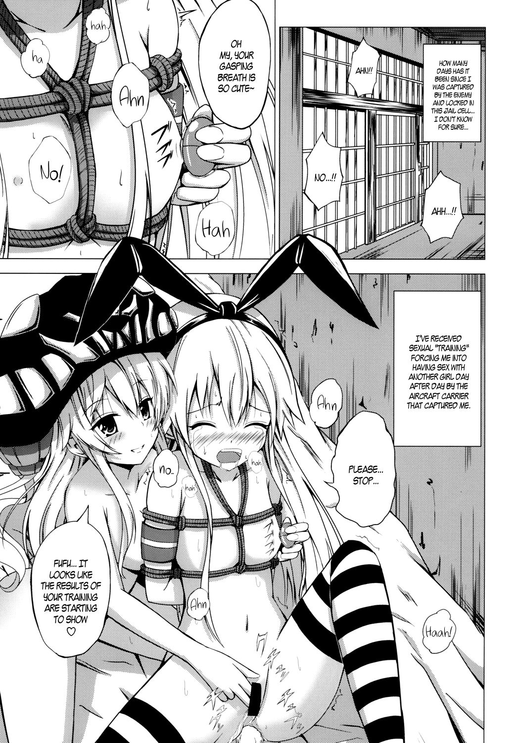 Kuubo Wo-Kyuu-chan no Shimakaze Yuri Dorei Choukyou ~Kairaku Choukyou Hen~ | Standard Carrier Wo-Class Shimakaze's Yuri Slave Training ~Pleasure Training~ page 2 full