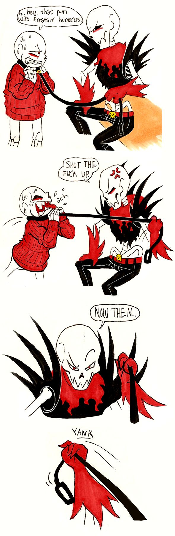 Underfell fontcest Sans x Papyrus comic page 5 full