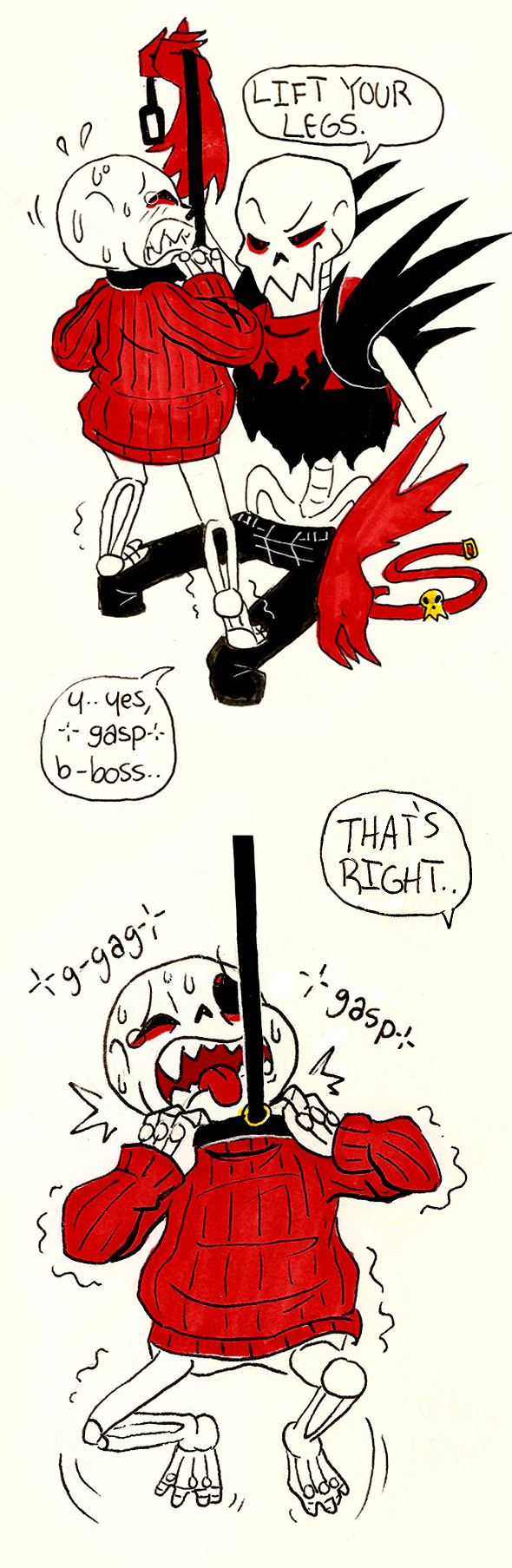Underfell fontcest Sans x Papyrus comic page 6 full