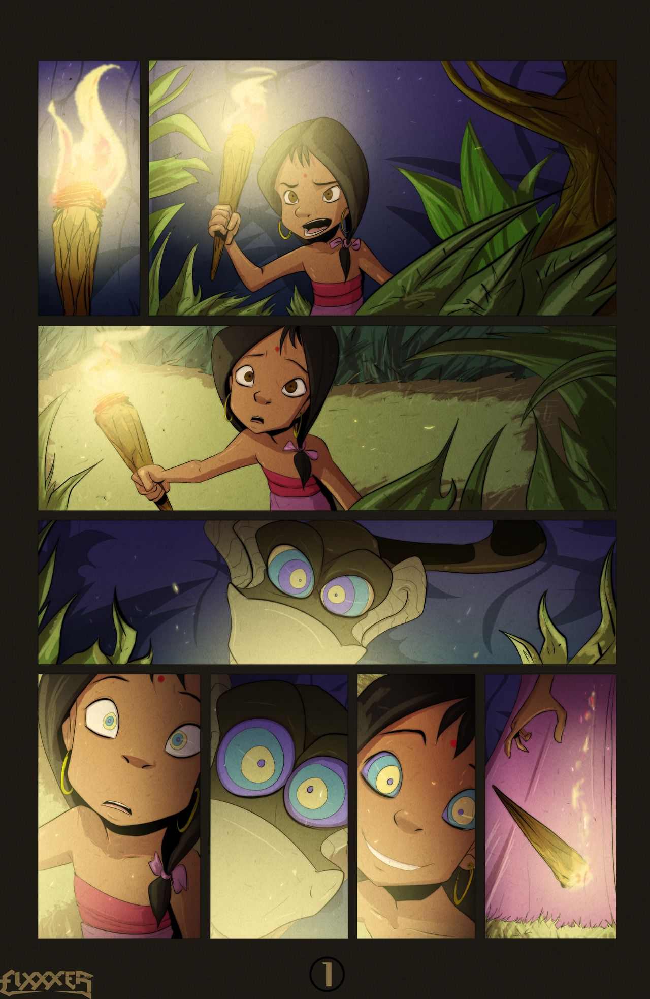 Shanti and Kaa minicomix page 1 full