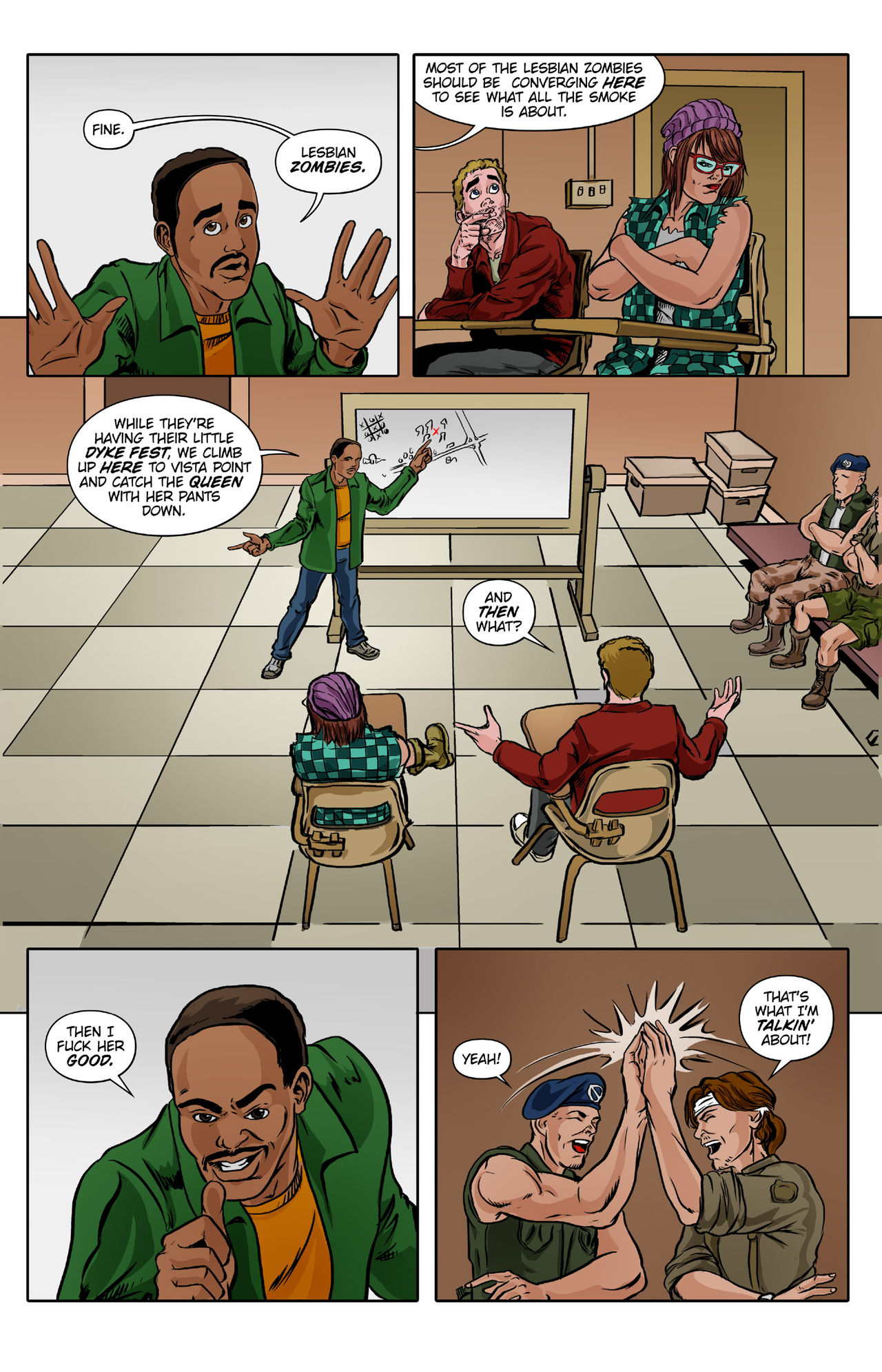 Lesbian Zombies From Outer Space #4 page 8 full