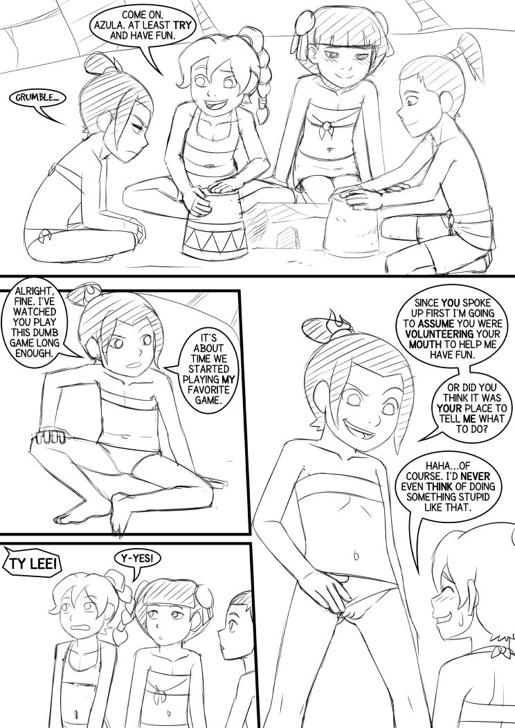 Fire Nation Loli Beach Party - Sketches page 1 full