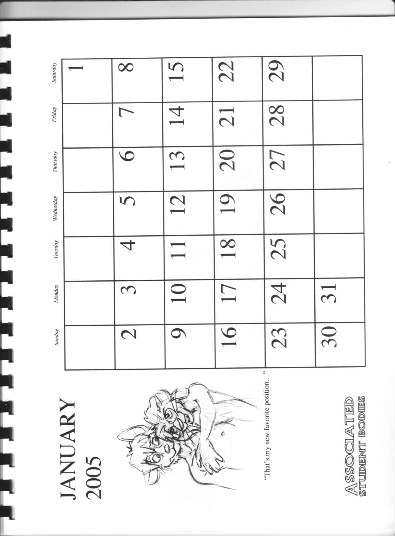 Associated Student Bodies 2005 Calender page 4 full
