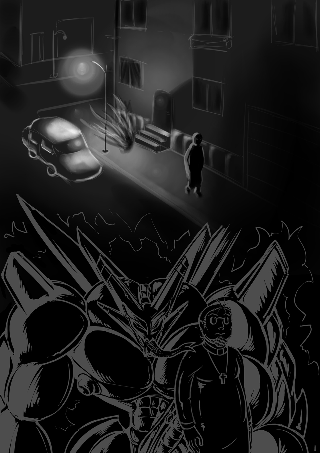 Robot Demon transformation comic by Dragmon page 1 full