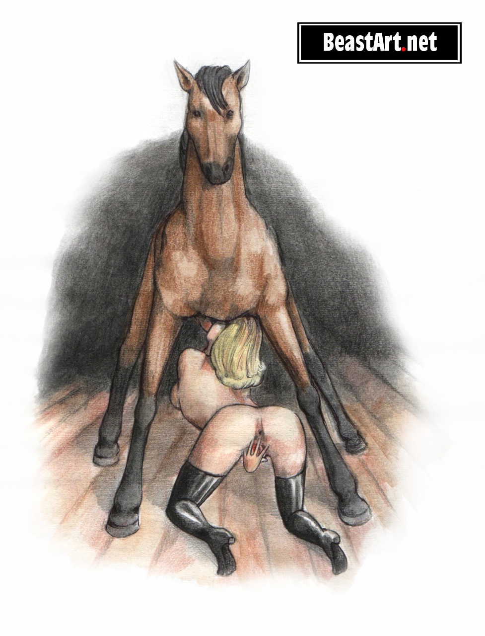 Blonde and horse page 4 full