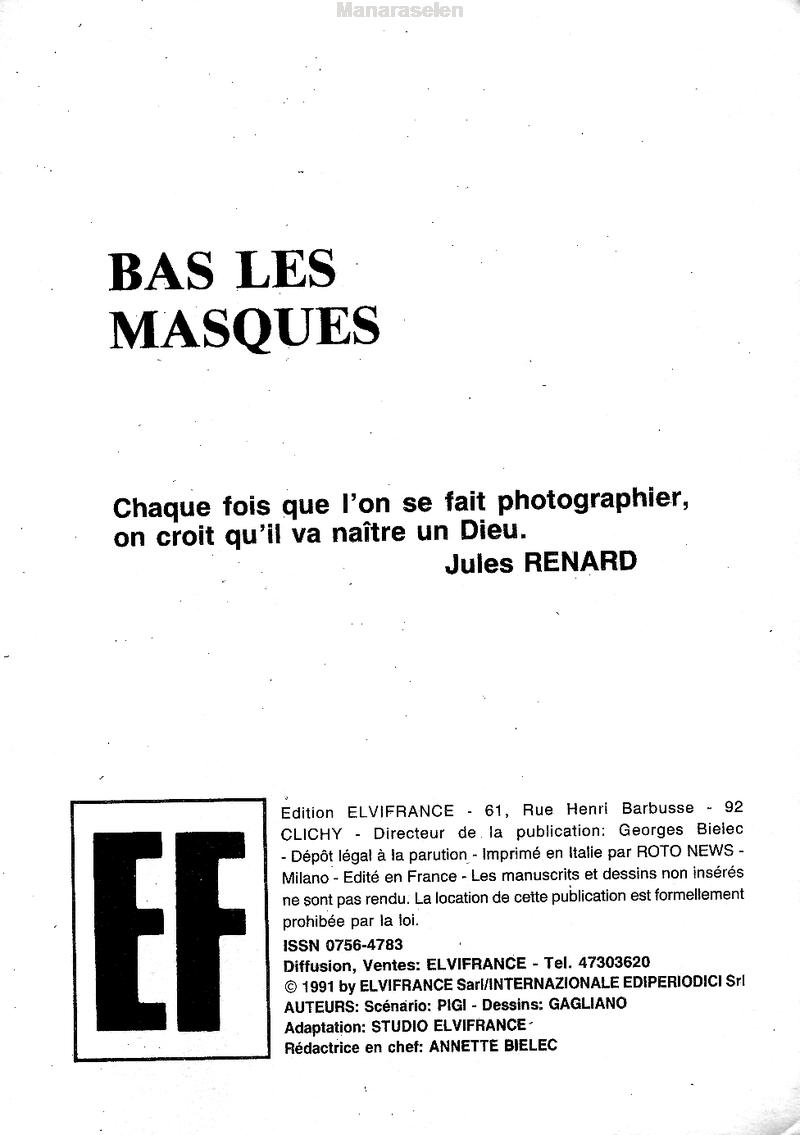 Elvifrance - Histoires noires - 141 - Bas les masques page 3 full