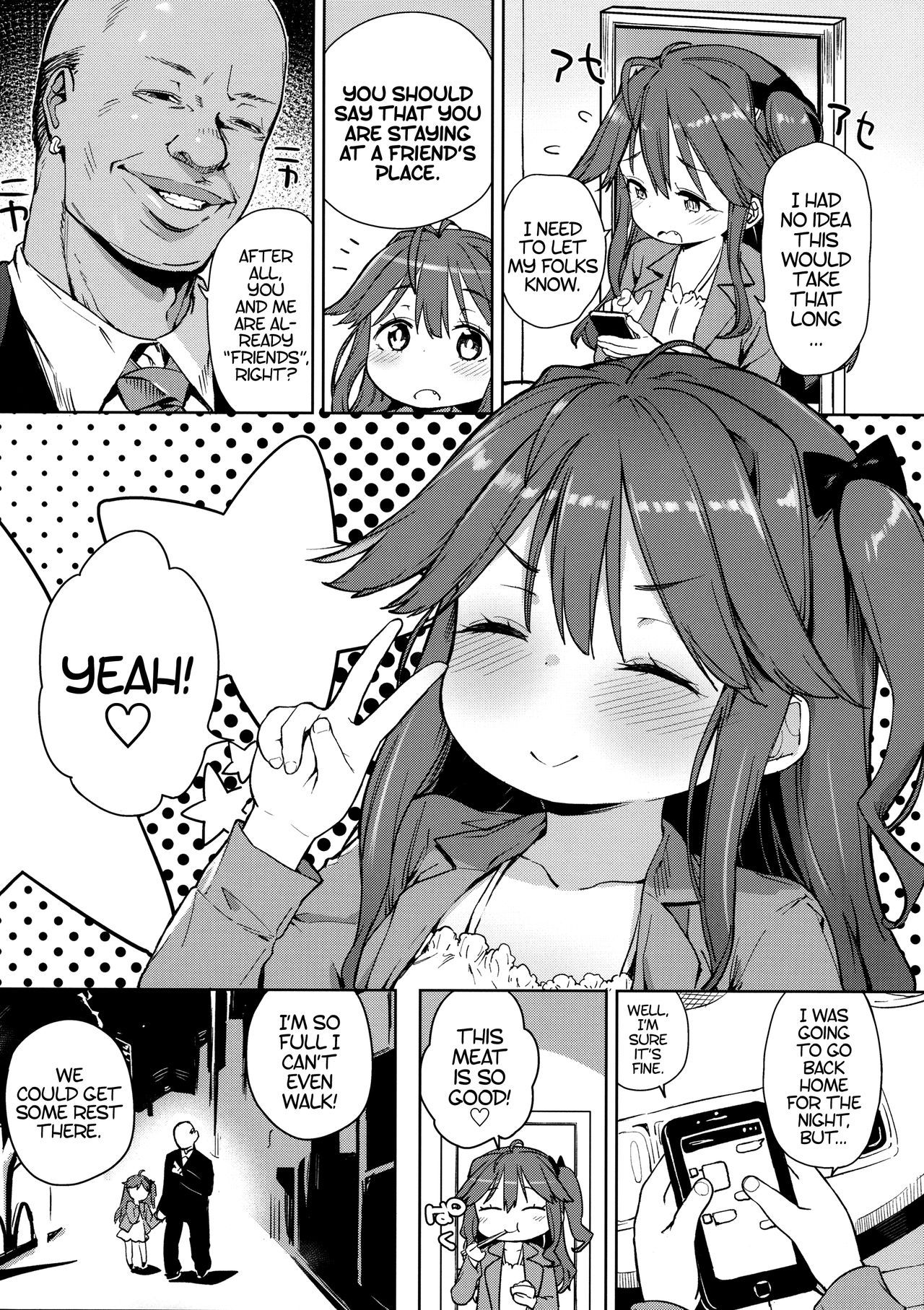 Junsuimuku na Joji ga Okanemochi no Oji-san ni Kurogal ni Sarechaimashita | A Pure and Innocent Little Girl Was Turned into A Black Gyaru By a Rich Old Man page 3 full