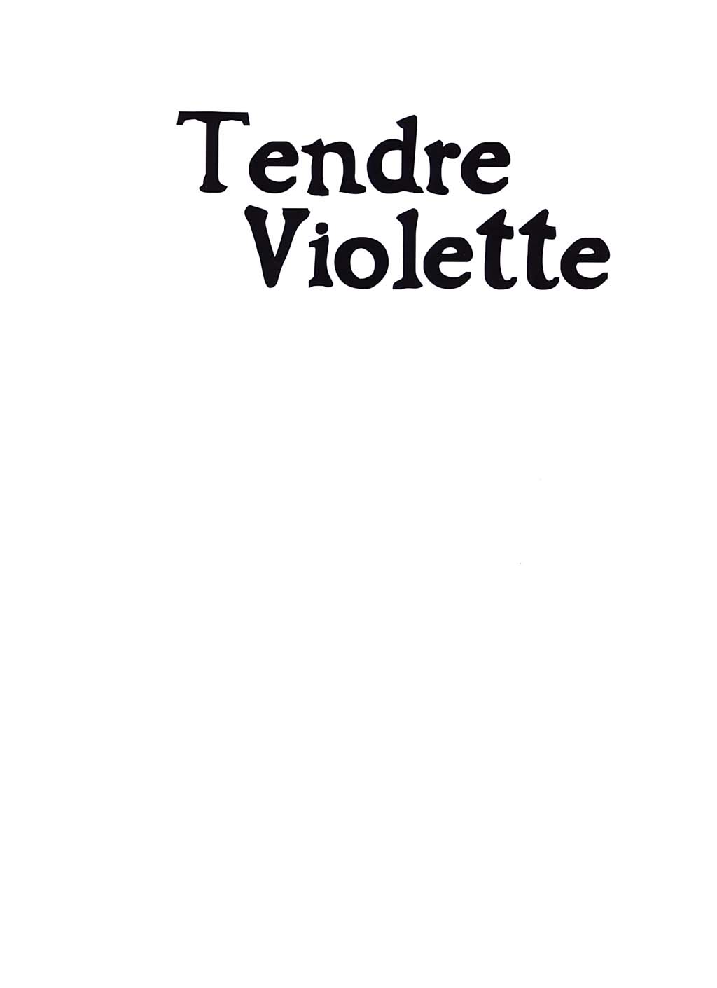 Tendre Violette - T01 - Julien page 2 full