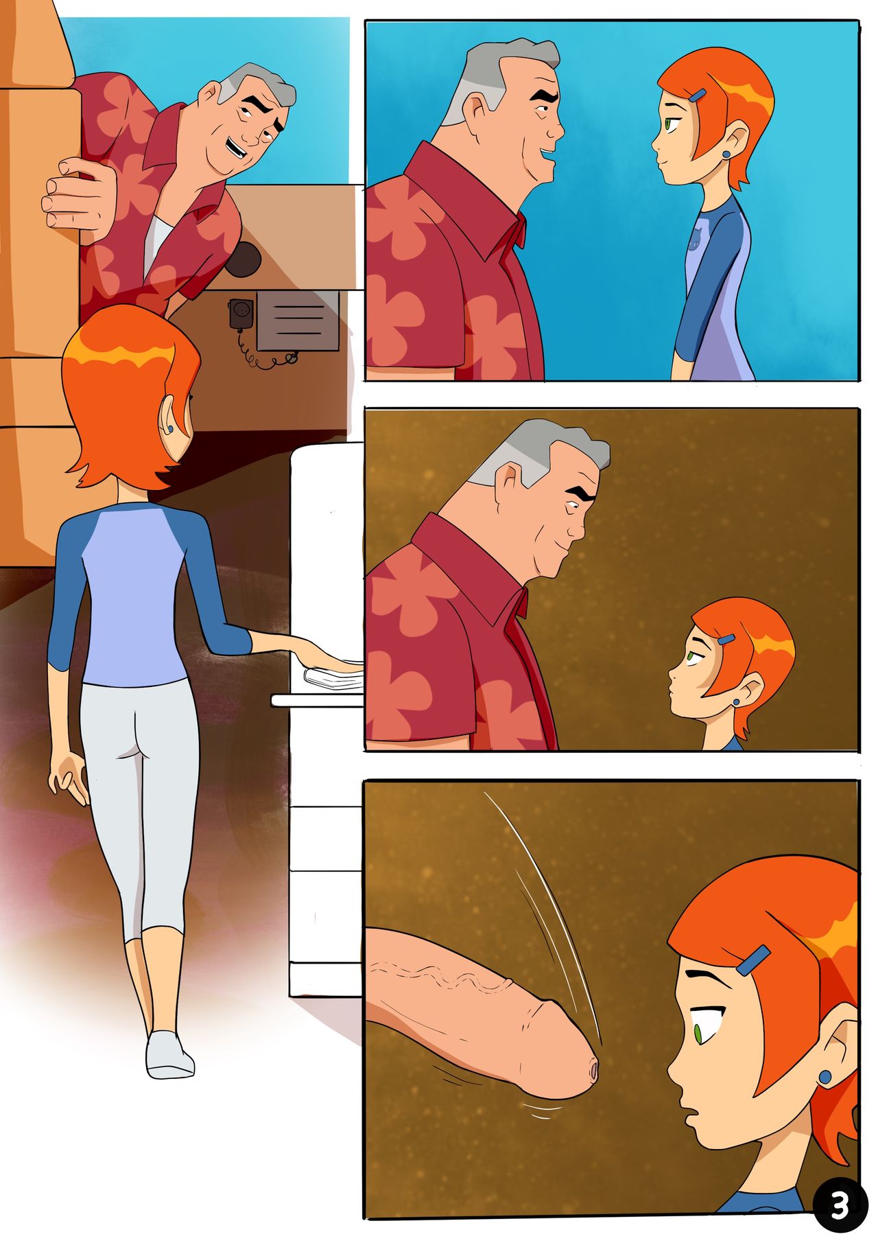 Amazing Adventures of Gwen and Her Abusive Grandfather page 3 full