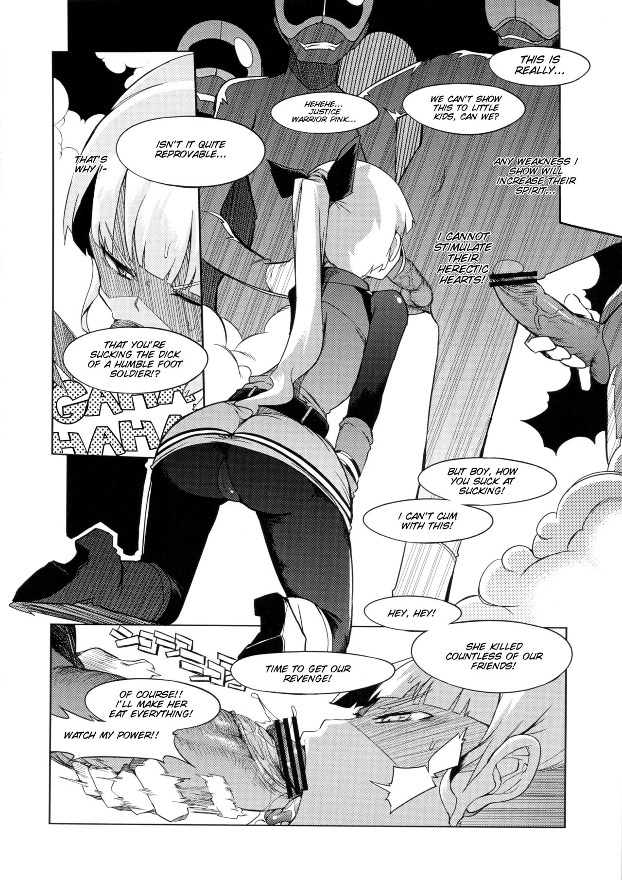 the Pink - Tokusatsu Heroine Tsukamaeta!!! Part A page 10 full