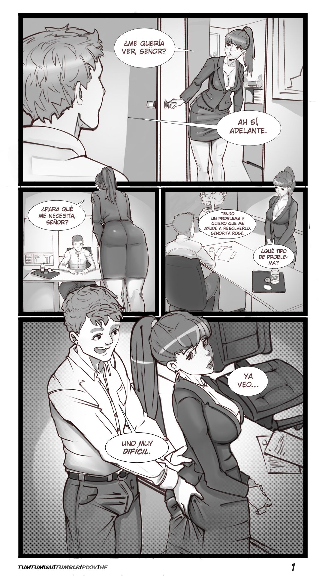 Chica de Oficina page 1 full