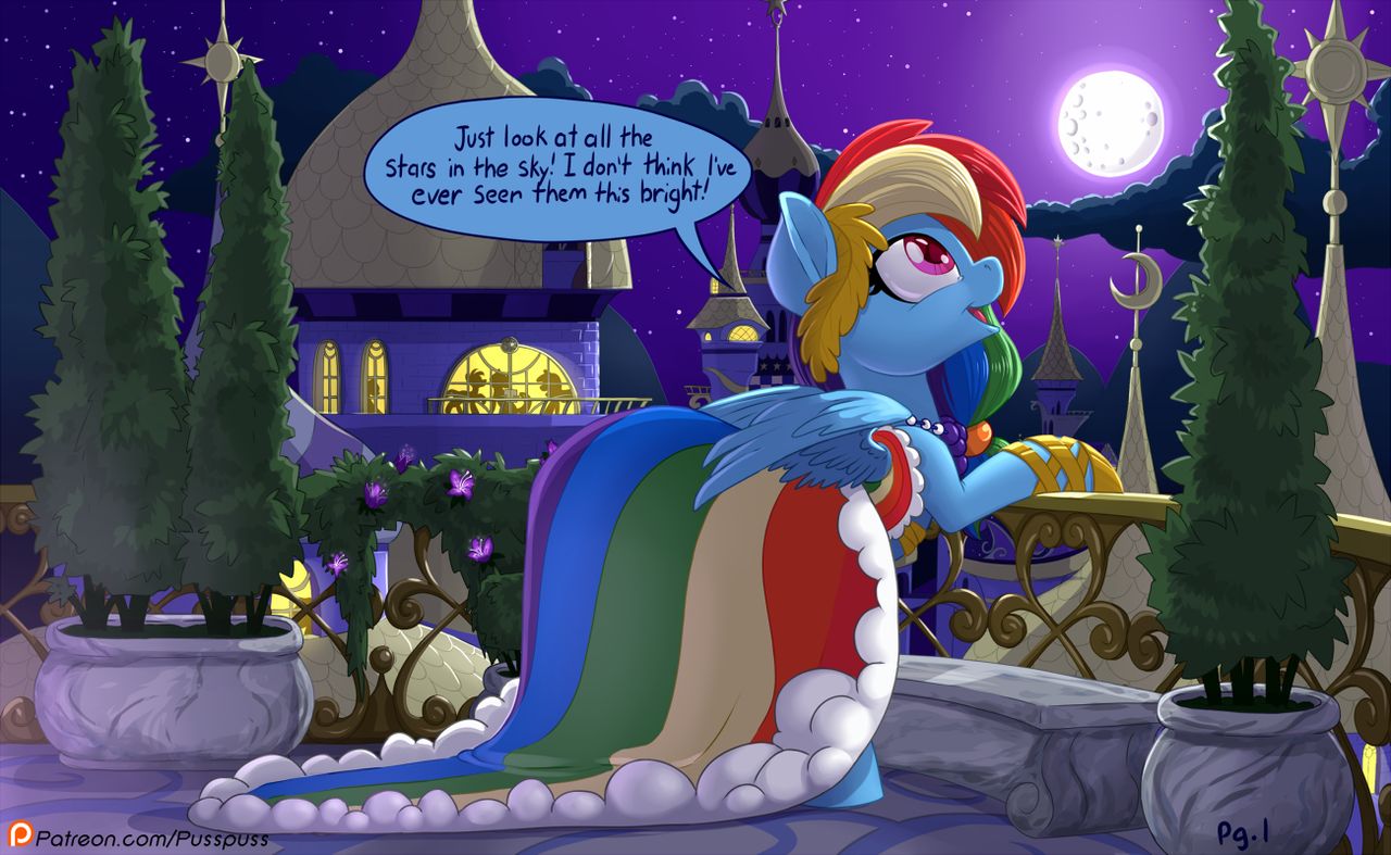 Rainbow Dash and You Attend the Gala page 1 full