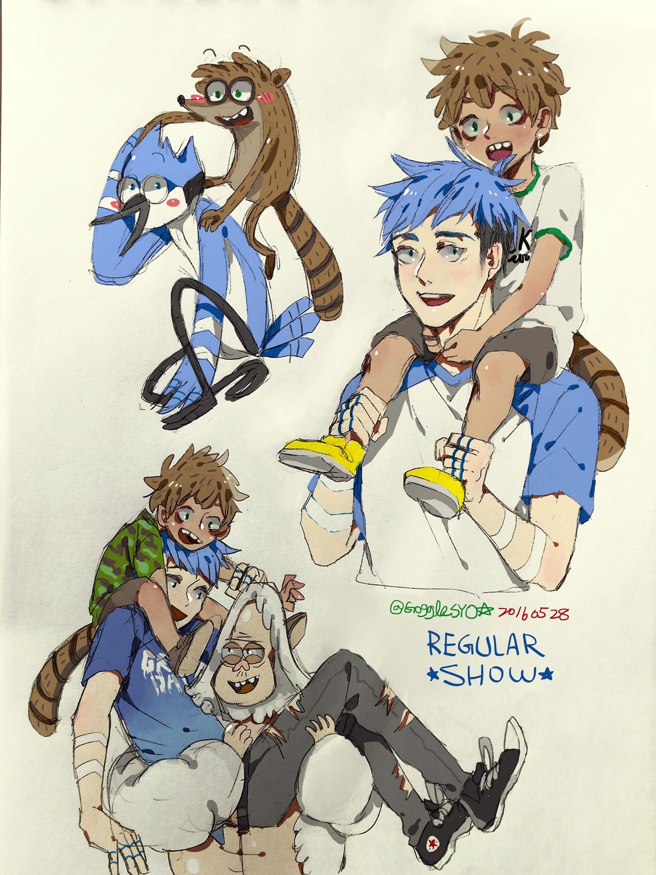 Mordecai and Rigby! page 1 full
