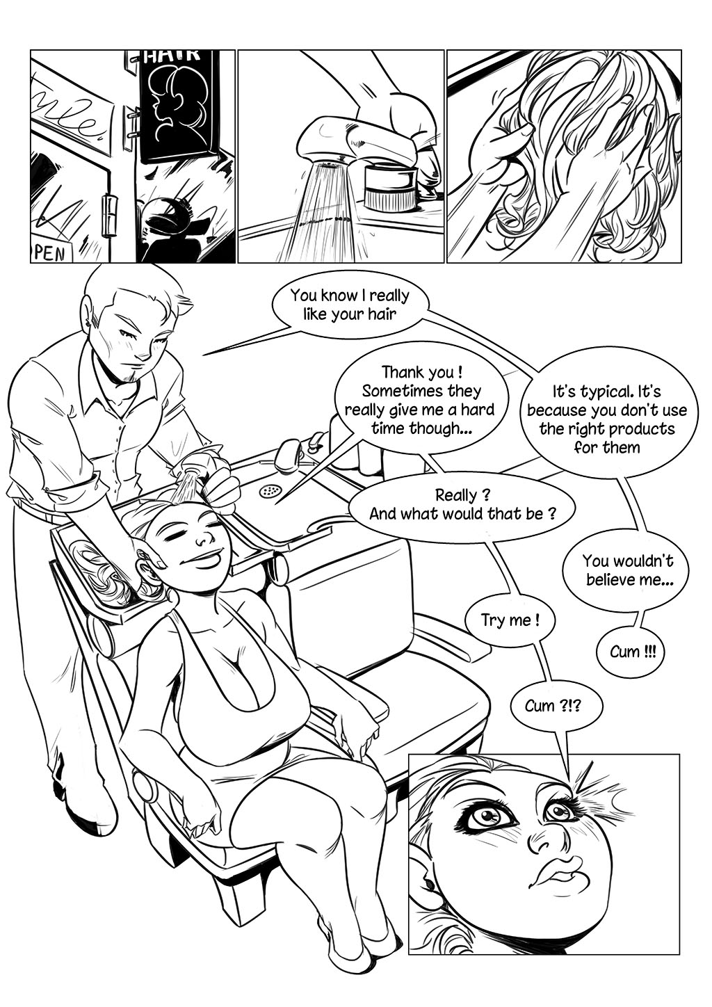 Hair Cum Hair Cut - Page 1 - IMHentai