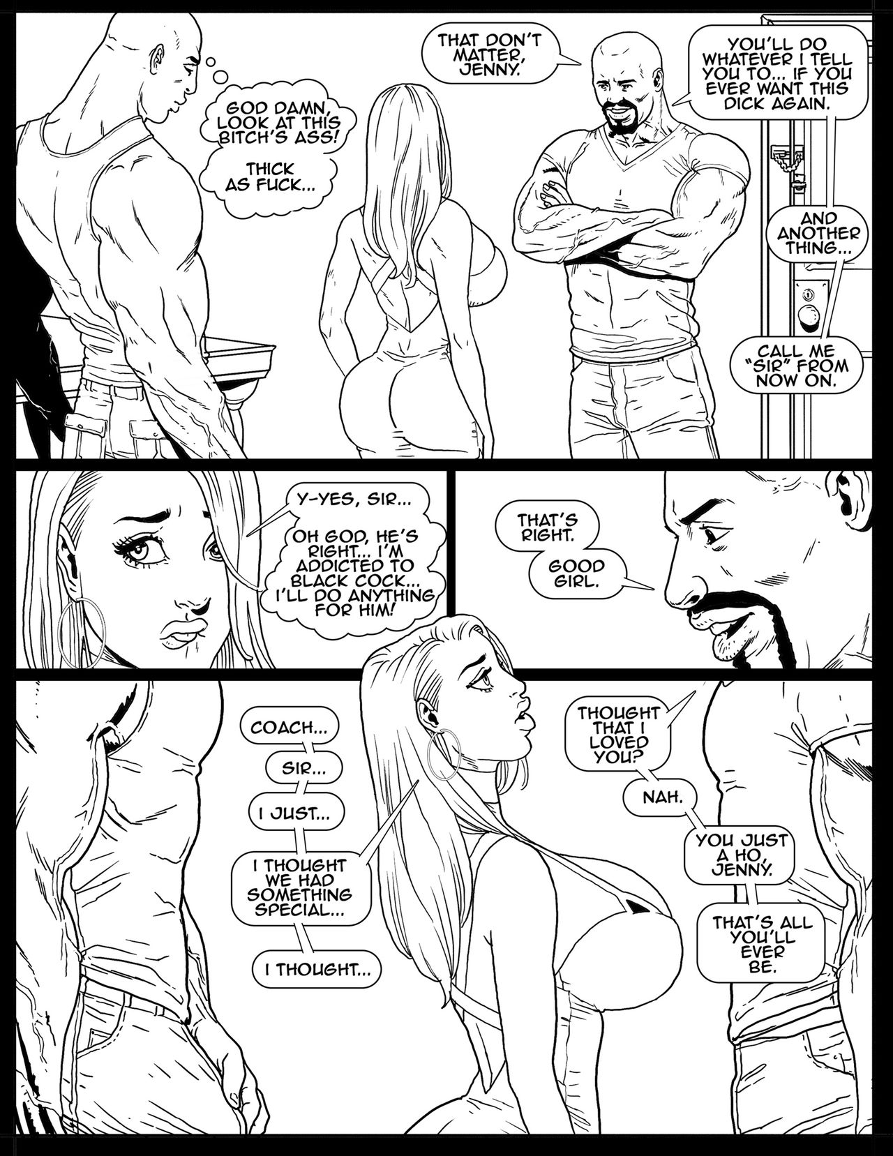 2 Hot Blondes Submit to Big Black Cock page 8 full