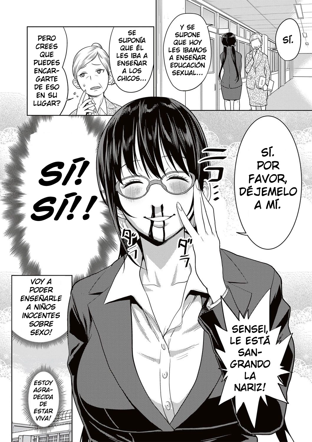 Yarisugi Seikyouiku! ~Hentai Onna Kyoushi Kikiippatsu~ | Educación sexual que fue demasiado lejos! page 4 full