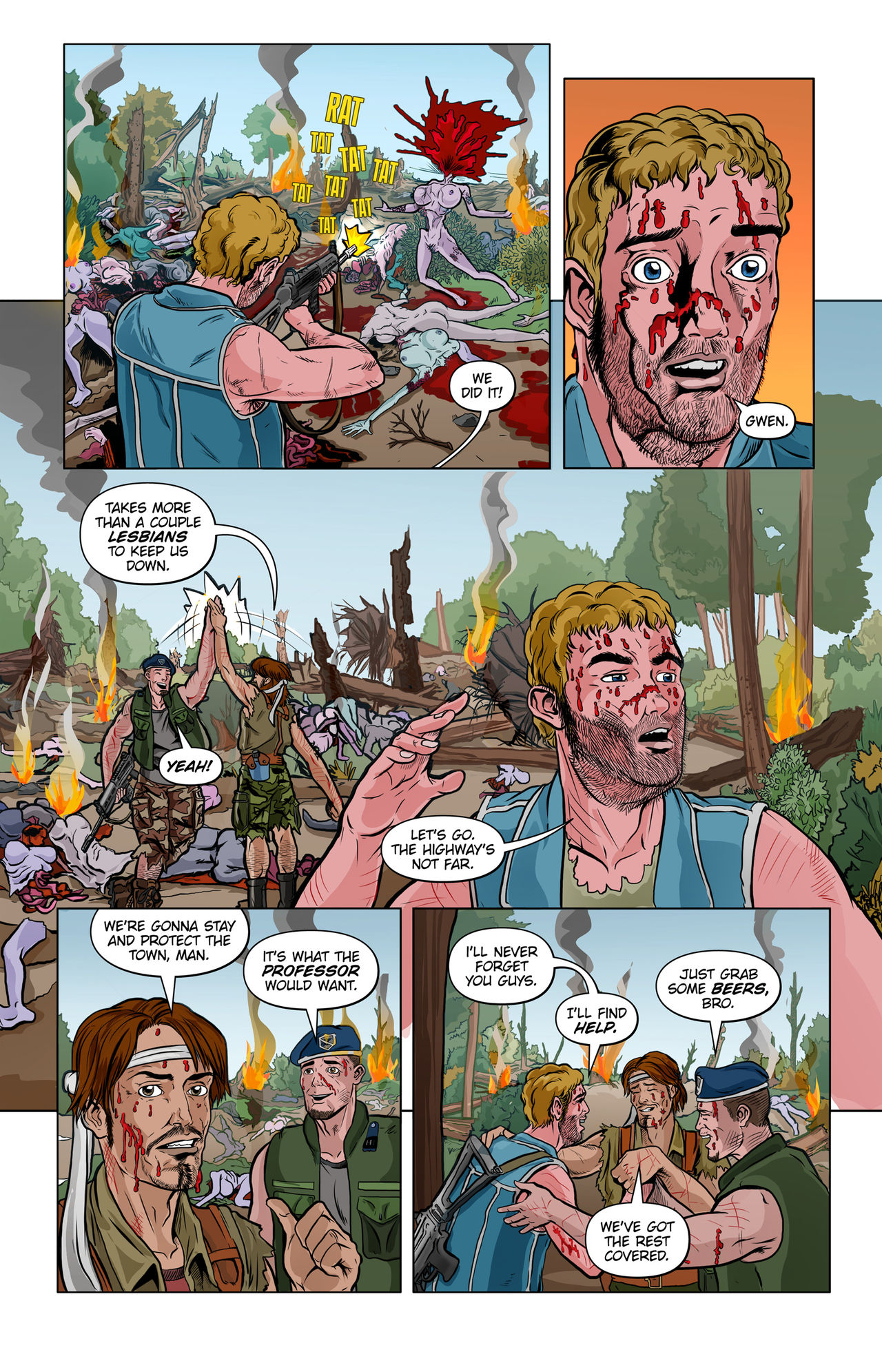 Lesbian Zombies From Outer Space #6 page 2 full