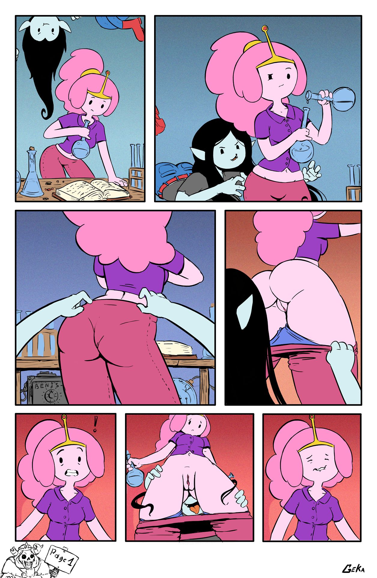 Bubbleline XXX Comic page 1 full